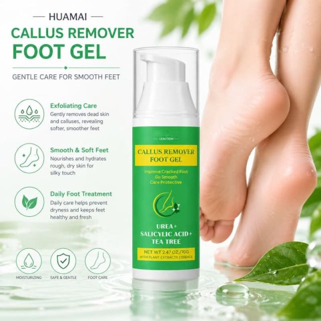 Professional Foot Care Callus Remover Gel | Urea + Salicylic Acid + Tea Tree to Smooth Cracked Heels & Soften Rough Skin,Professional Foot Care Callus Remover Gel | Urea + Salicylic Acid + Tea Tree to Smooth Cracked Heels & Soften Rough Skin 
