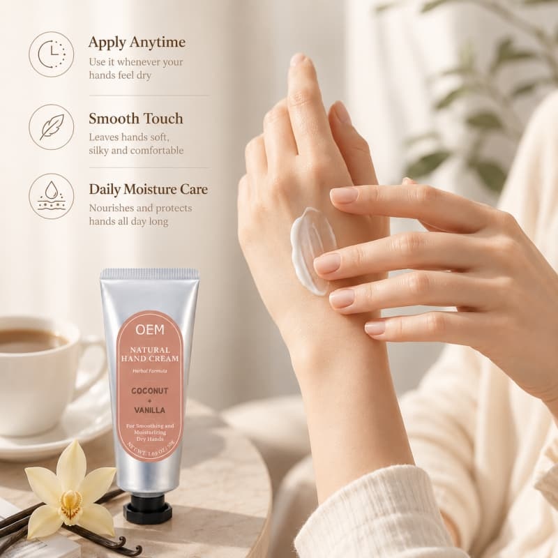Coconut & Vanilla Hand Cream | Natural Herbal Formula for Deep Moisture & Silky Soft Skin,Coconut & Vanilla Hand Cream | Natural Herbal Formula for Deep Moisture & Silky Soft Skin 