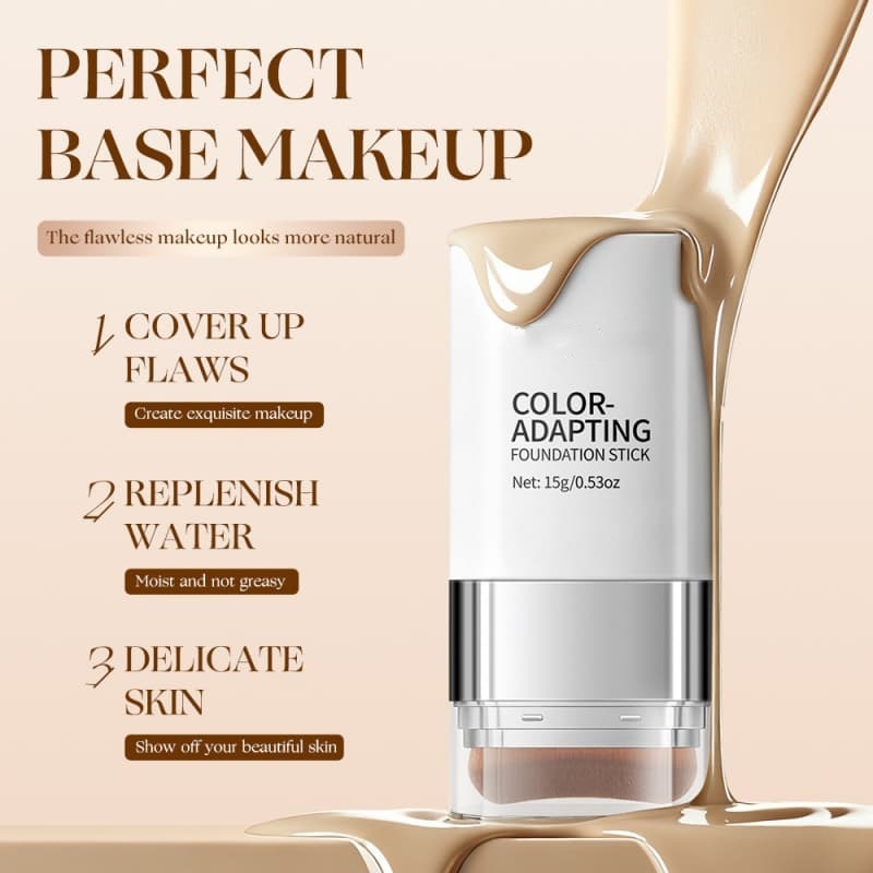 2-in-1 Color Changing Foundation Stick, Hydrating, Dual-Ended Application, Lightweight & Skin-friendly,2-in-1 Color Changing Foundation Stick, Hydrating, Dual-Ended Application, Lightweight & Skin-friendly 