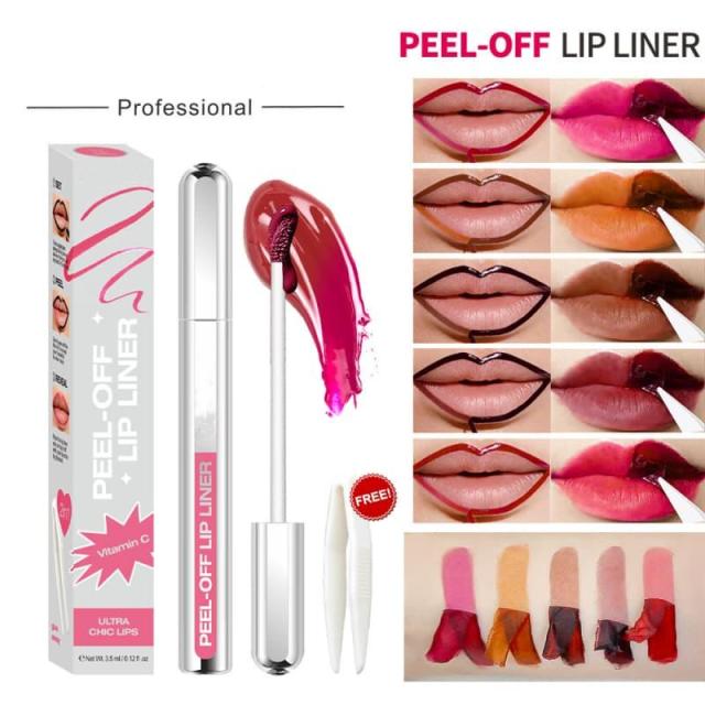 Five-Color Peel-Fff Lip Liner, Matte, Waterproof, Long-Lasting Lip Tint,Five-Color Peel-Fff Lip Liner, Matte, Waterproof, Long-Lasting Lip Tint 