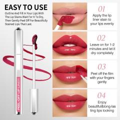 Five-Color Peel-Fff Lip Liner, Matte, Waterproof, Long-Lasting Lip Tint,Five-Color Peel-Fff Lip Liner, Matte, Waterproof, Long-Lasting Lip Tint 
