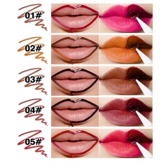 Five-Color Peel-Fff Lip Liner, Matte, Waterproof, Long-Lasting Lip Tint,Five-Color Peel-Fff Lip Liner, Matte, Waterproof, Long-Lasting Lip Tint 