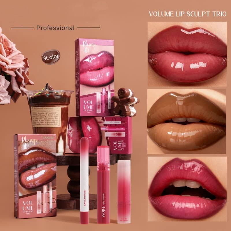 Three-Color Makeup Set: Lip Liner + Lip Gloss & Lipstick B2B Manufacturer | Supplier,Three-Color Makeup Set: Lip Liner + Lip Gloss & Lipstick B2B Manufacturer | Supplier 