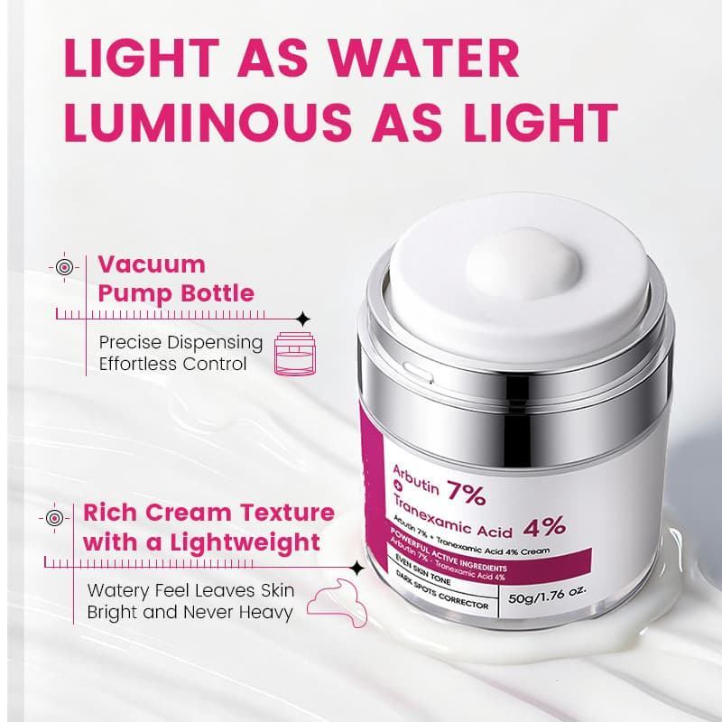 7% Arbutin + 4% Tranexamic Acid Cream, Skin Purifying Niacinamide & Glutathione Lotion, Emulsion & Cream,7% Arbutin + 4% Tranexamic Acid Cream, Skin Purifying Niacinamide & Glutathione Lotion, Emulsion & Cream 