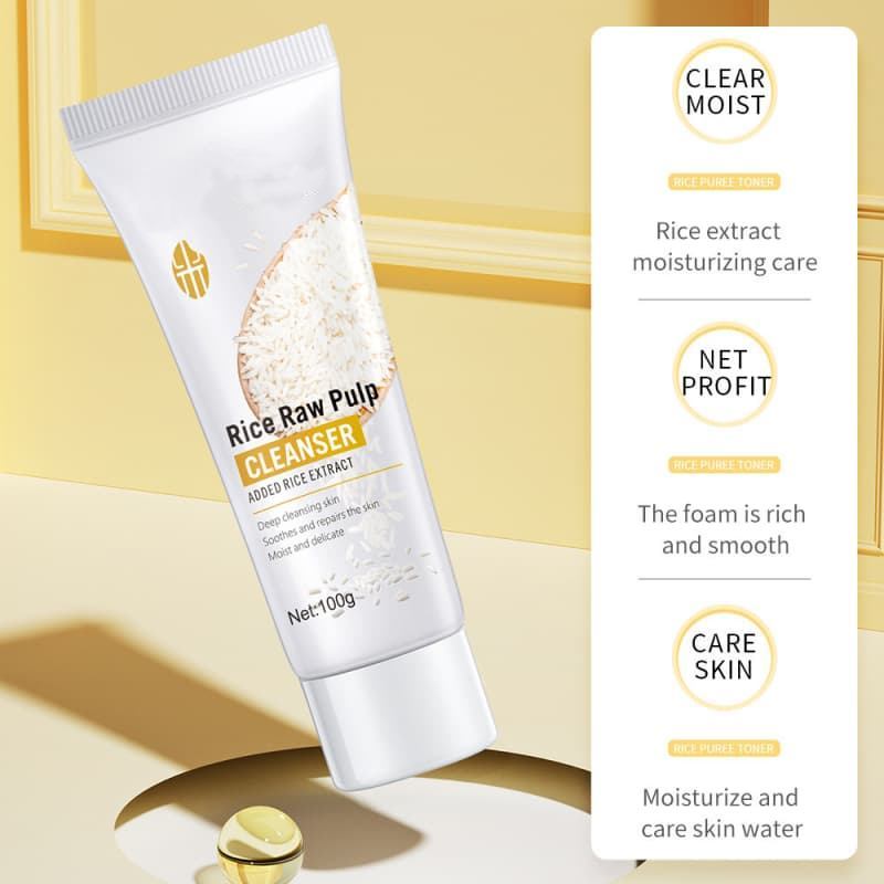 100g Whitening and Freckle-Removing Facial Cleanser, Collagen Rice Kojic Acid Turmeric Facial Wash,100g Whitening and Freckle-Removing Facial Cleanser, Collagen Rice Kojic Acid Turmeric Facial Wash 