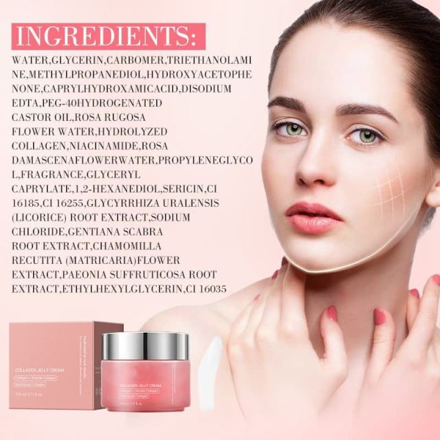 Pink Collagen Jelly Cream | Triple Collagen Complex to Plump, Hydrate & Brighten Dry Dull Skin,Pink Collagen Jelly Cream | Triple Collagen Complex to Plump, Hydrate & Brighten Dry Dull Skin 