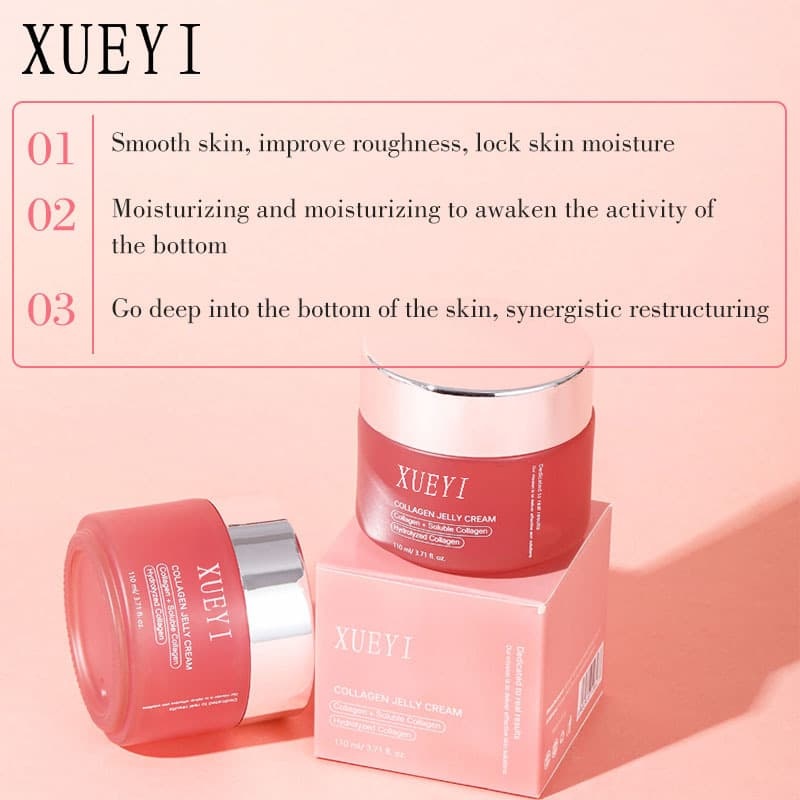 Pink Collagen Jelly Cream | Triple Collagen Complex to Plump, Hydrate & Brighten Dry Dull Skin,Pink Collagen Jelly Cream | Triple Collagen Complex to Plump, Hydrate & Brighten Dry Dull Skin 