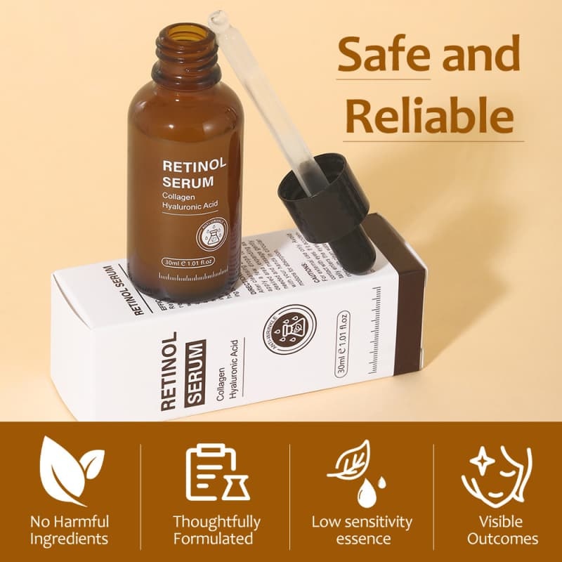 Retinol Anti-Wrinkle Serum | Collagen + HA Complex Smooth Fine Lines, Brighten & Plump Aging Skin,Retinol Anti-Wrinkle Serum | Collagen + HA Complex Smooth Fine Lines, Brighten & Plump Aging Skin 