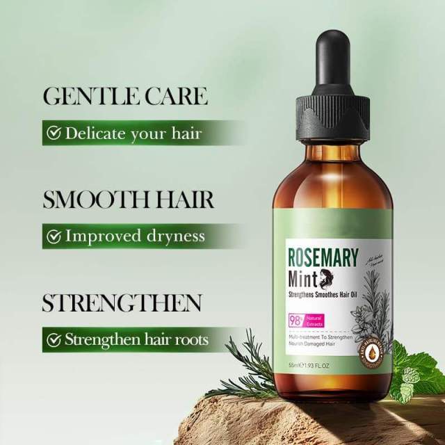 Strengthening Hair Oil & Moisturizing Conditioner with Mint and Rosemary,Strengthening Hair Oil & Moisturizing Conditioner with Mint and Rosemary 