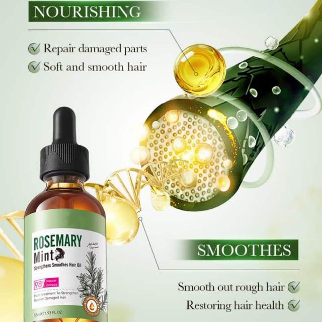 Strengthening Hair Oil & Moisturizing Conditioner with Mint and Rosemary,Strengthening Hair Oil & Moisturizing Conditioner with Mint and Rosemary 