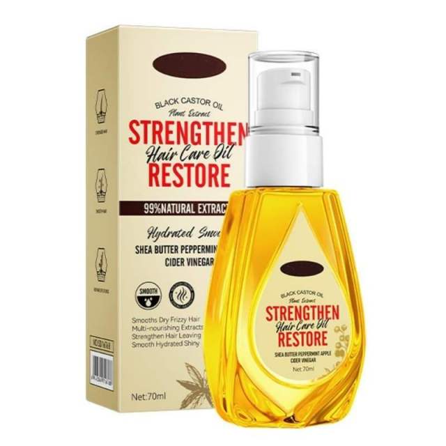Black Castor Hair Oil | 99% Natural Extracts to Strengthen Roots, Smooth Frizz & Restore Glossy Hair,Black Castor Hair Oil | 99% Natural Extracts to Strengthen Roots, Smooth Frizz & Restore Glossy Hair 