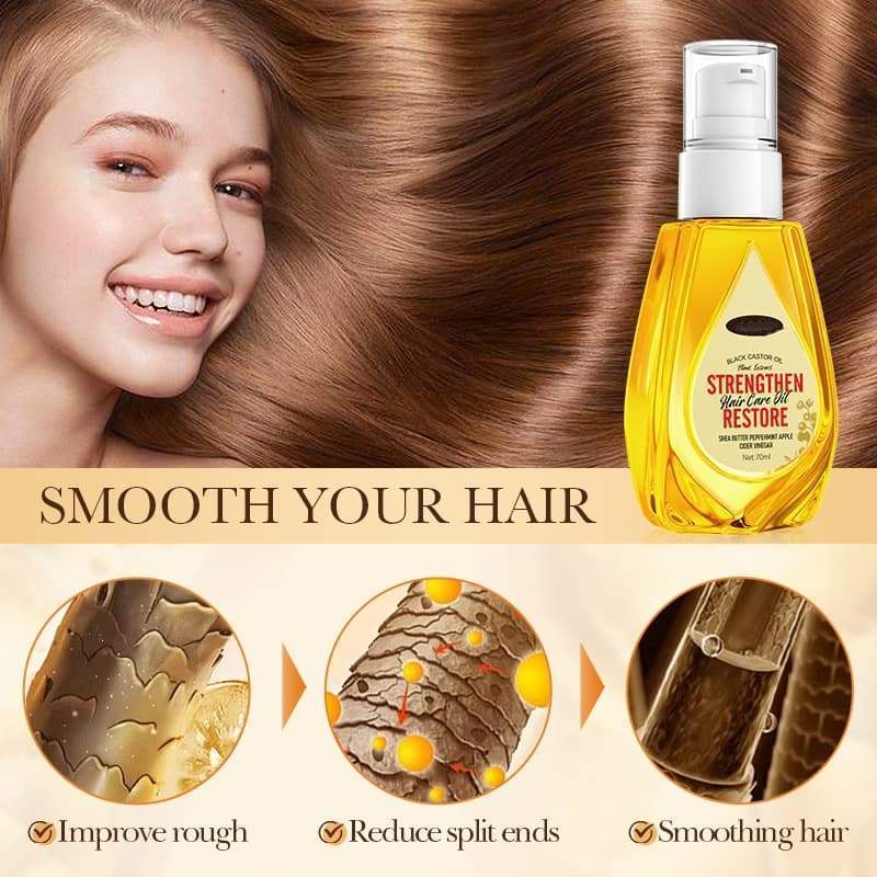 Black Castor Hair Oil | 99% Natural Extracts to Strengthen Roots, Smooth Frizz & Restore Glossy Hair,Black Castor Hair Oil | 99% Natural Extracts to Strengthen Roots, Smooth Frizz & Restore Glossy Hair 