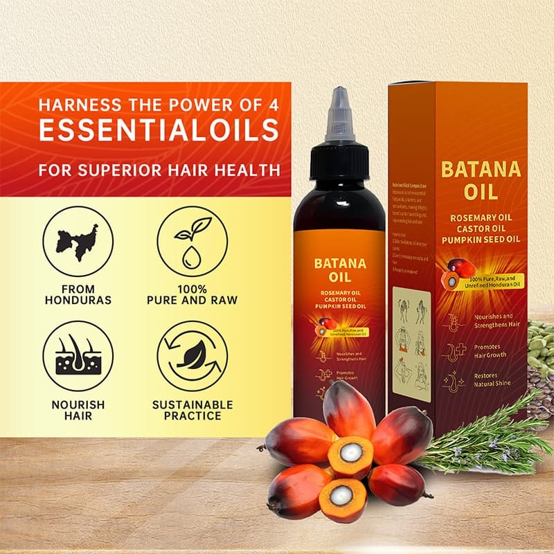 Multi-Ingredient Batana Hair Oil | Rosemary + Castor + Pumpkin Seed Oil Nourish, Grow & Add Shine to Hair,Multi-Ingredient Batana Hair Oil | Rosemary + Castor + Pumpkin Seed Oil Nourish, Grow & Add Shine to Hair 