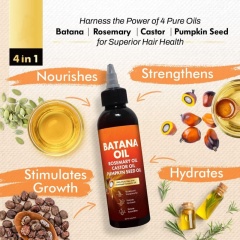 Multi-Ingredient Batana Hair Oil | Rosemary + Castor + Pumpkin Seed Oil Nourish, Grow & Add Shine to Hair,Multi-Ingredient Batana Hair Oil | Rosemary + Castor + Pumpkin Seed Oil Nourish, Grow & Add Shine to Hair 