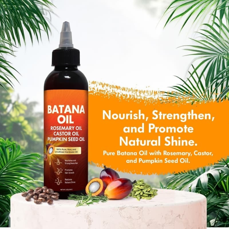 Multi-Ingredient Batana Hair Oil | Rosemary + Castor + Pumpkin Seed Oil Nourish, Grow & Add Shine to Hair,Multi-Ingredient Batana Hair Oil | Rosemary + Castor + Pumpkin Seed Oil Nourish, Grow & Add Shine to Hair 