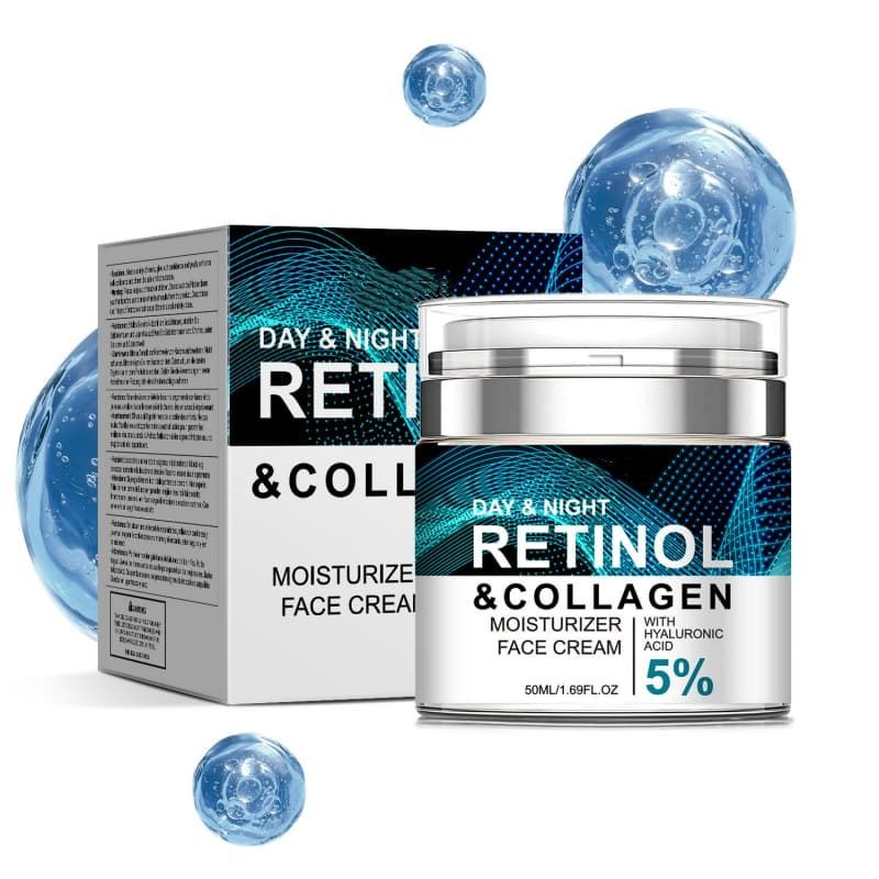 Retinol Collagen Day&Night Cream | 5% Hyaluronic Acid Deep Hydration Anti-Wrinkle Firming Facial Moisturizer,Retinol Collagen Day&Night Cream | 5% Hyaluronic Acid Deep Hydration Anti-Wrinkle Firming Facial Moisturizer 