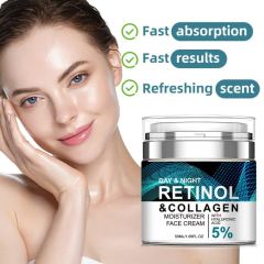 Retinol Collagen Day&Night Cream | 5% Hyaluronic Acid Deep Hydration Anti-Wrinkle Firming Facial Moisturizer,Retinol Collagen Day&Night Cream | 5% Hyaluronic Acid Deep Hydration Anti-Wrinkle Firming Facial Moisturizer 