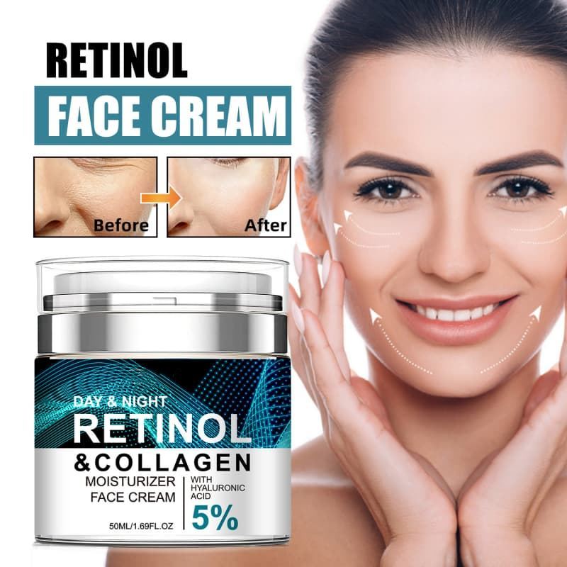 Retinol Collagen Day&Night Cream | 5% Hyaluronic Acid Deep Hydration Anti-Wrinkle Firming Facial Moisturizer,Retinol Collagen Day&Night Cream | 5% Hyaluronic Acid Deep Hydration Anti-Wrinkle Firming Facial Moisturizer 
