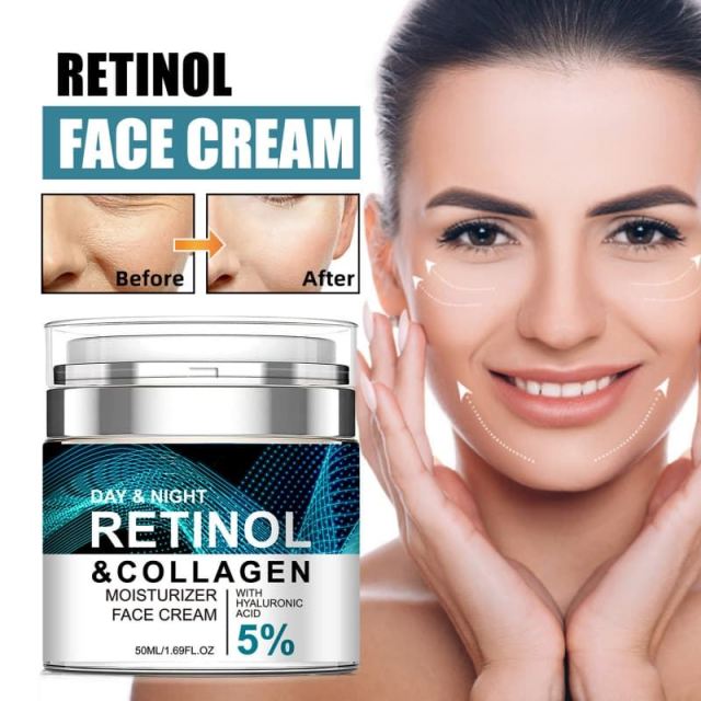 Retinol Collagen Day&Night Cream | 5% Hyaluronic Acid Deep Hydration Anti-Wrinkle Firming Facial Moisturizer,Retinol Collagen Day&Night Cream | 5% Hyaluronic Acid Deep Hydration Anti-Wrinkle Firming Facial Moisturizer 