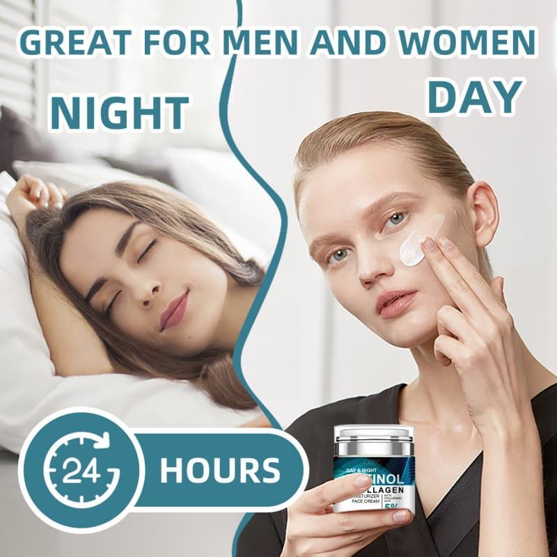 Retinol Collagen Day&Night Cream | 5% Hyaluronic Acid Deep Hydration Anti-Wrinkle Firming Facial Moisturizer,Retinol Collagen Day&Night Cream | 5% Hyaluronic Acid Deep Hydration Anti-Wrinkle Firming Facial Moisturizer 