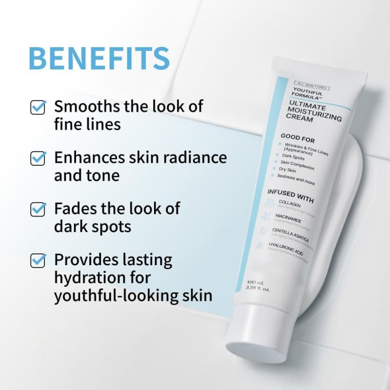 All Skin Types Ultimate Moisturizing Cream | Collagen + Niacinamide + Centella + HA Fix Wrinkles,All Skin Types Ultimate Moisturizing Cream | Collagen + Niacinamide + Centella + HA Fix Wrinkles 