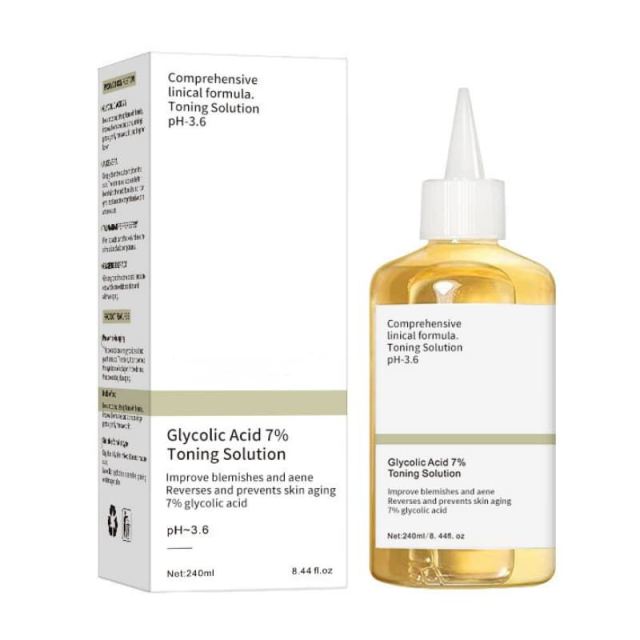 7% Glycolic Acid Toning Solution | Gentle Exfoliator Clear Acne Blemishes & Anti-Aging Face Toner,7% Glycolic Acid Toning Solution | Gentle Exfoliator Clear Acne Blemishes & Anti-Aging Face Toner 