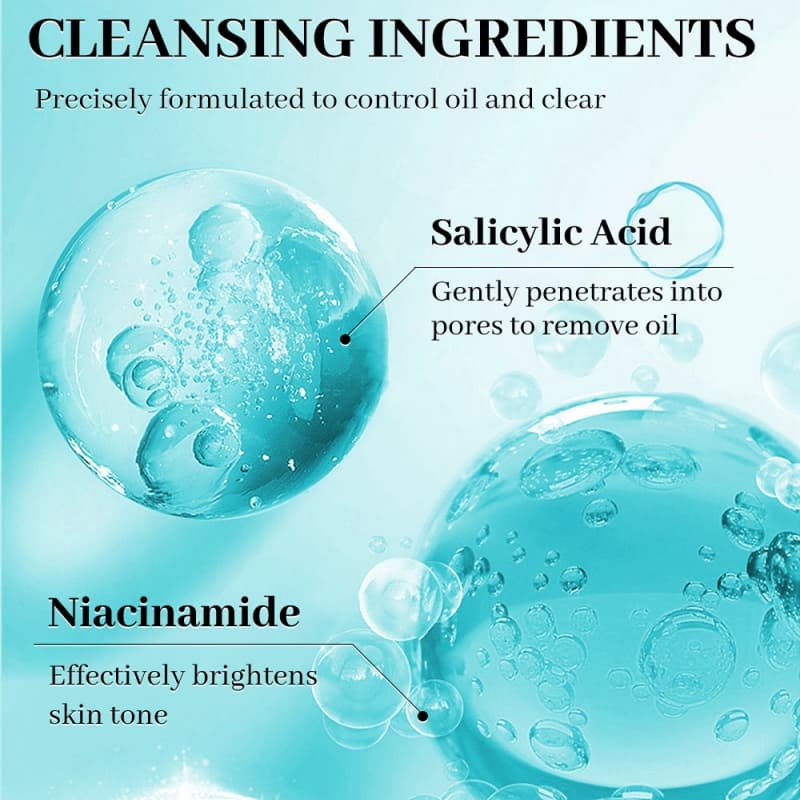 2% Salicylic Acid Cleanser | Oil Control & Minimize Pores, Hydrate & Protect Skin Barrier with Niacinamide & Ceramide,2% Salicylic Acid Cleanser | Oil Control & Minimize Pores, Hydrate & Protect Skin Barrier with Niacinamide & Ceramide 