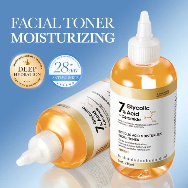 7% Glycolic Acid Toner Infused Ceramide | Exfoliate, Hydrate & Shrink Pores for Bright Smooth Skin,7% Glycolic Acid Toner Infused Ceramide | Exfoliate, Hydrate & Shrink Pores for Bright Smooth Skin 