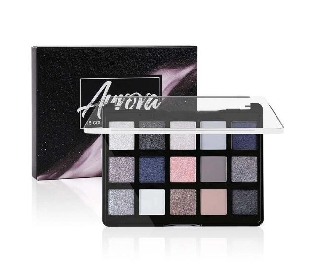 Smoky Shade Iridescent High-Shine White Eyeshadow Palette