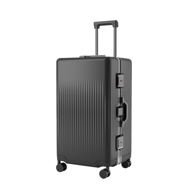 Multi-Functional Travel Suitcase 24" with USB Charging, Cup Holder & TSA Lock