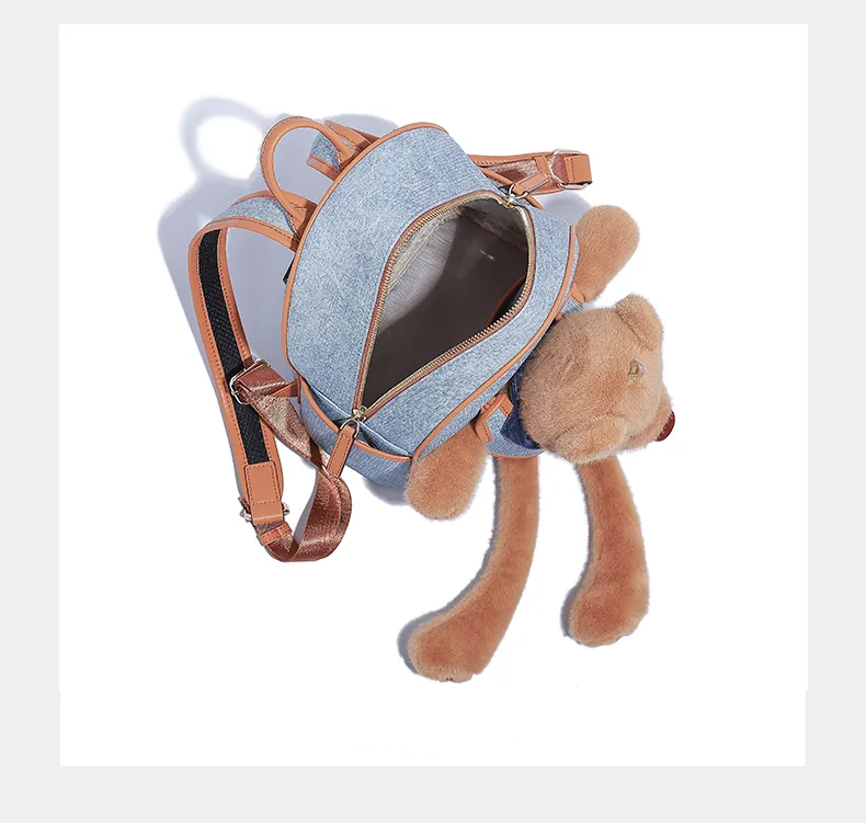 NOISY TEDDY Limited Edition - Fashionable Denim Backpack