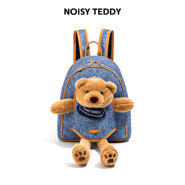 NOISY TEDDY Limited Edition - Fashionable Denim Backpack
