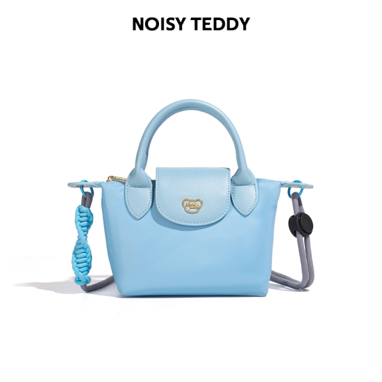 NOISY TEDDY Le Pliage Inspired Canvas Tote Bag Wholesale Recycled Canvas & Leather Handbag