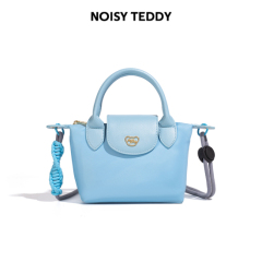 NOISY TEDDY Le Pliage Inspired Canvas Tote Bag Wholesale Recycled Canvas & Leather Handbag