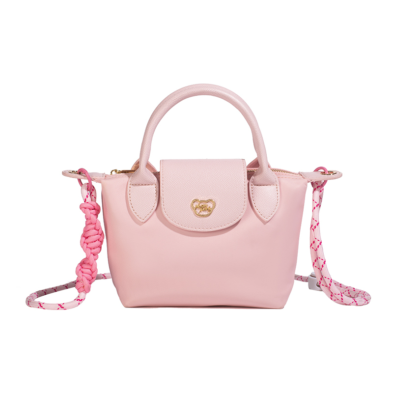 NOISY TEDDY Le Pliage Inspired Canvas Tote Bag Wholesale Recycled Canvas & Leather Handbag