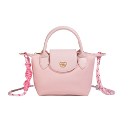 NOISY TEDDY Le Pliage Inspired Canvas Tote Bag Wholesale Recycled Canvas & Leather Handbag