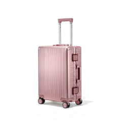 Factory Wholesale Aluminum Luggage Hot Selling All-Aluminum Pilot Luggage with TSA Lock and Unisex Trolley Suitcase