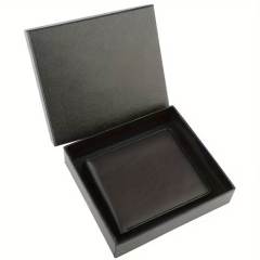 Men’s PU Leather Business Bifold Wallet RFID Blocking with 2 ID Windows