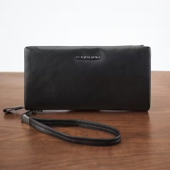 Yuetrip Men’s PU Leather Business Wallet & Handbag – Multi-Functional Organizer with Detachable Wrist Strap, Card, Cash and Phone Pockets