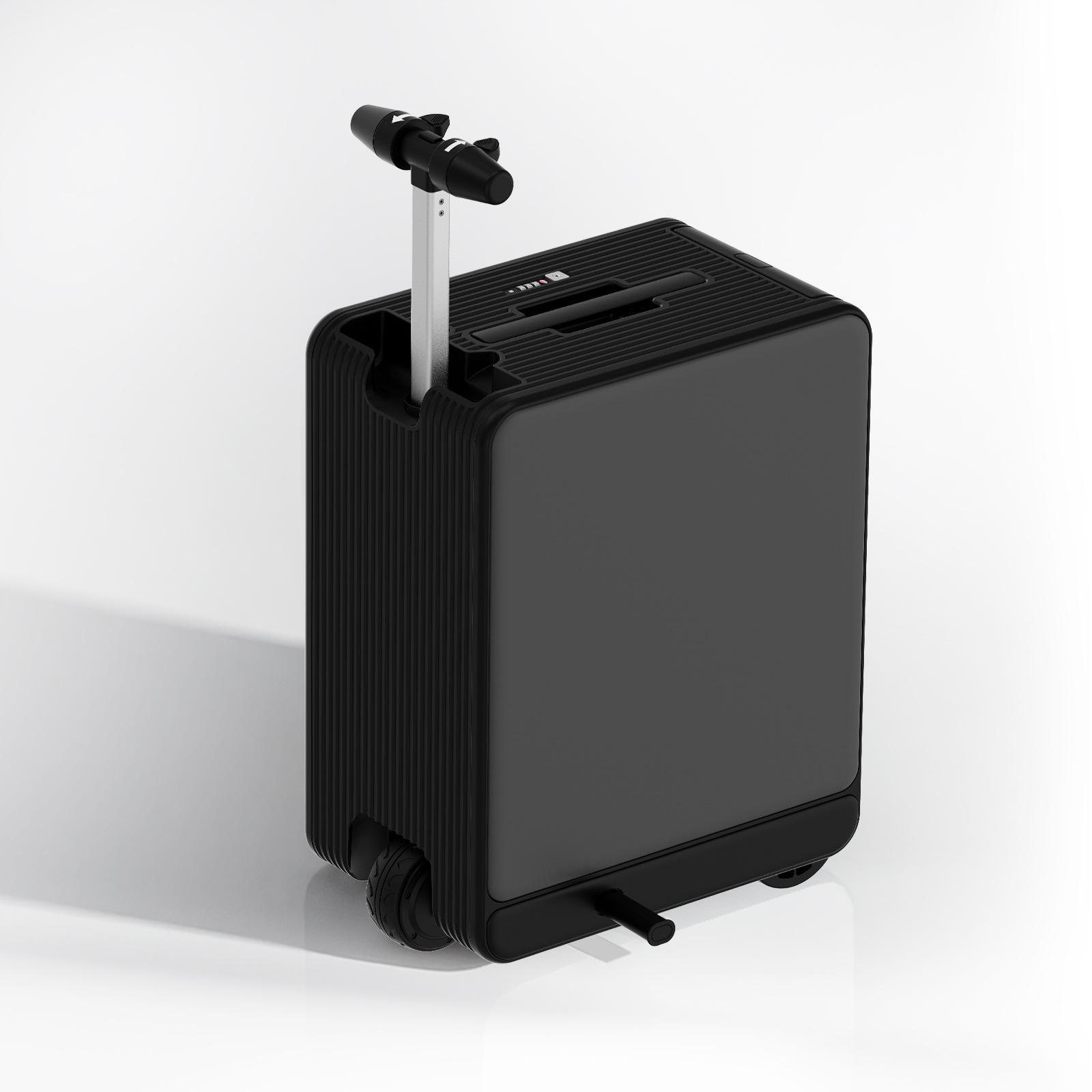Upgraded Electric Hidden Telescopic Foot Pedal 20-Inch Trolley Travel Suitcase