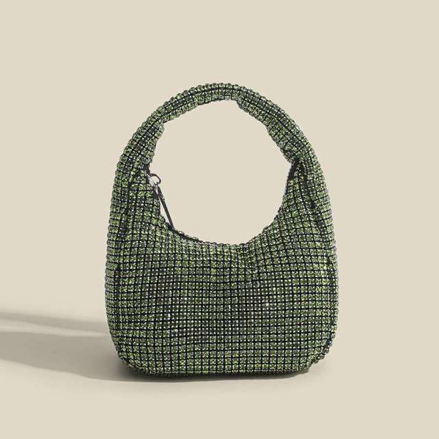Sparkling Necklace Diamond-Encrusted Evening Bag, Small Square Bag, Versatile Diamond Fashionable bag