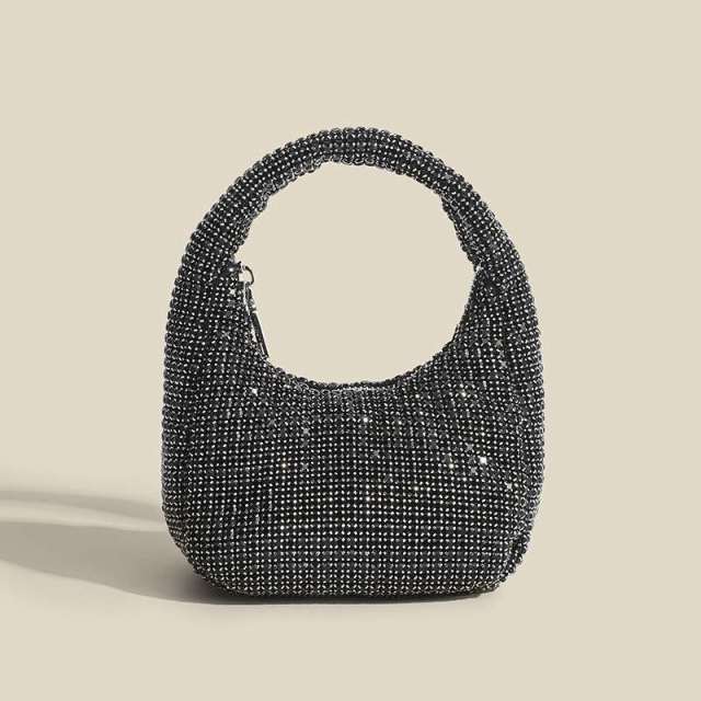 Sparkling Necklace Diamond-Encrusted Evening Bag, Small Square Bag, Versatile Diamond Fashionable bag