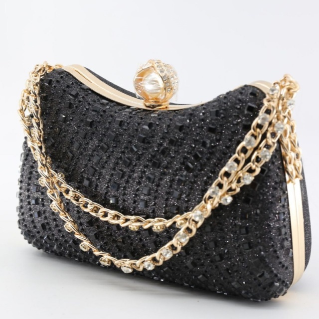 Cross-Border Evening Bag, Rhinestone Handbag,Party Clutch, Women's Chain Evening Luxury Bag