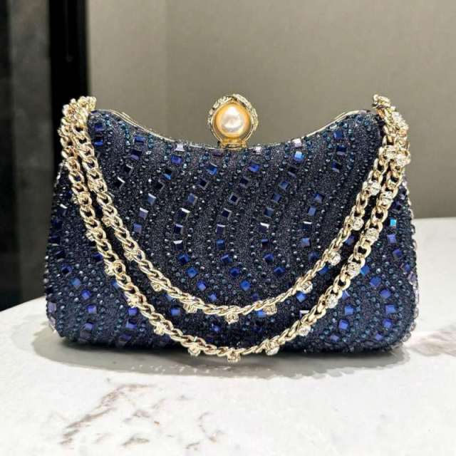 Cross-Border Evening Bag, Rhinestone Handbag,Party Clutch, Women's Chain Evening Luxury Bag