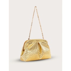 Women's  Autumn/Winter New Pleated Dumpling Bag, Fashionable and Versatile Woven Texture Shoulder Bag