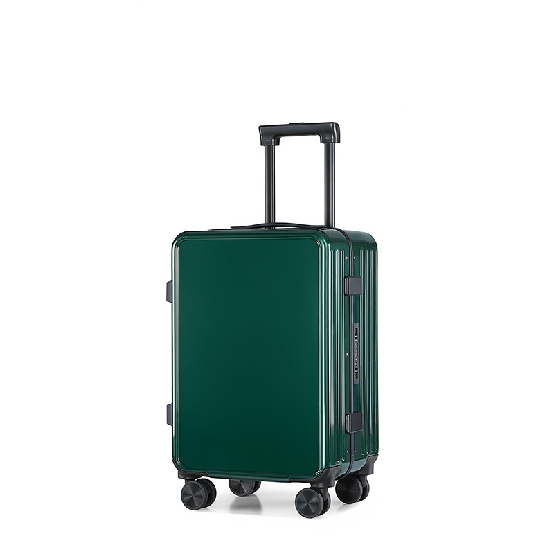 PC Aluminum Frame Trolley Case With Universal Wheels, Compact And Thoughtful Design For Women's Travel And Business Trips.