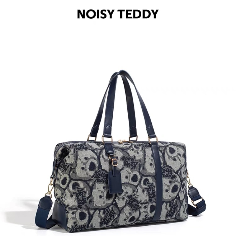 NOISY TEDDY New Cute Bear Fashion Travel Bag: High-End Light Luxury, Large Capacity, Portable & Multi-Scenario
