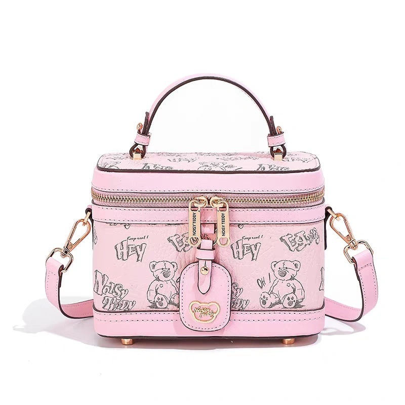 NOISY TEDDY Light Luxury Bucket Bag: High-End Fashion, Dual Shoulder & Crossbody Versatile Design