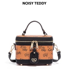 NOISY TEDDY Light Luxury Bucket Bag: High-End Fashion, Dual Shoulder & Crossbody Versatile Design