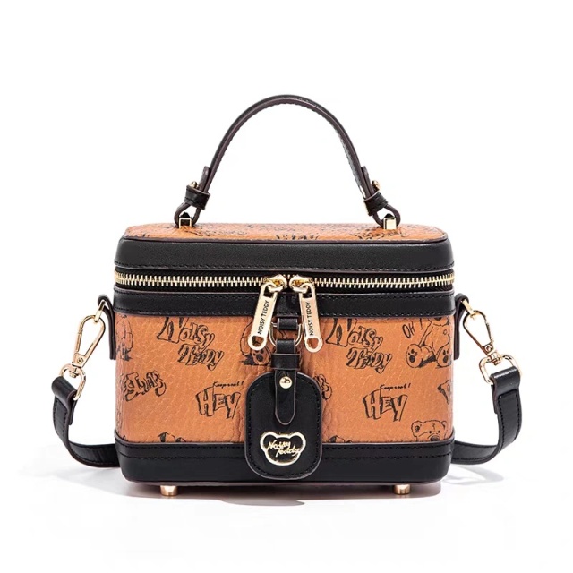 NOISY TEDDY Light Luxury Bucket Bag: High-End Fashion, Dual Shoulder & Crossbody Versatile Design